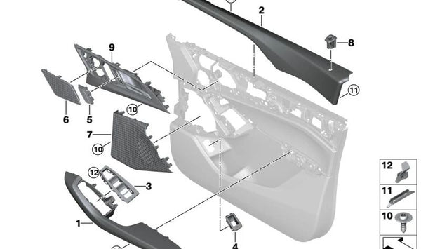 Cubierta Altavoz derecha para BMW Serie 2 U06 (OEM 51419892624). Original BMW