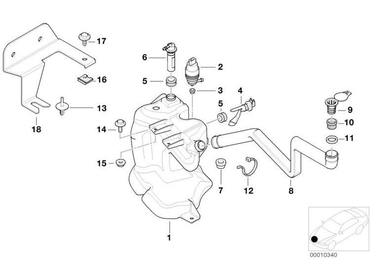 Bomba Limpiaparabrisas Bmw Original Para E36 E46 E52 E53 E60 E61 E65 E66 E83 E85 Z3 E91 E87 F11 F25