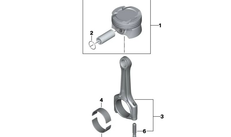 Circlip for BMW 2 Series G87, 3 Series G20N, G21N, G80, G81, 4 Series G26, G82, G83, X3 F97, X4 F98 (OEM 11258053295). Original BMW