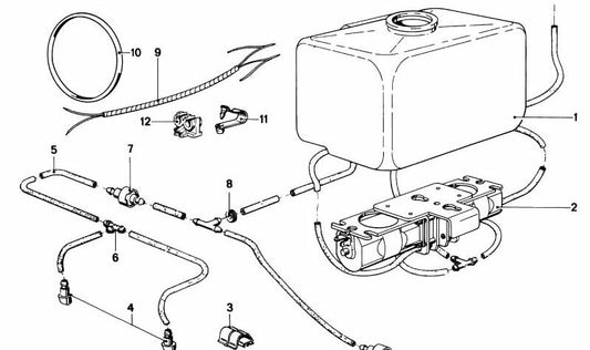 Depósito de Líquidos para BMW Serie 5 E12 (OEM 61661360874). Original BMW