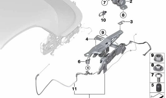 Tope para BMW Serie 2 F23, F23N (OEM 54347421833). Original BMW.