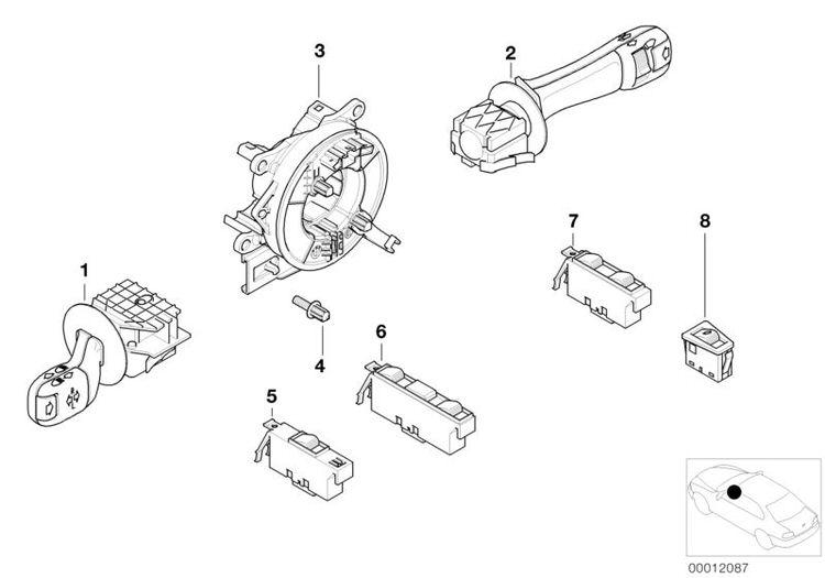 Interruptor Alzacristales Lado Acompañante Para Bmw E46 Coupe Cabrio Compact. Original Recambios