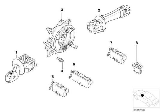 Interruptor Alzacristales Lado Conductor Para Bmw E46 Coupe/compact. Original Recambios