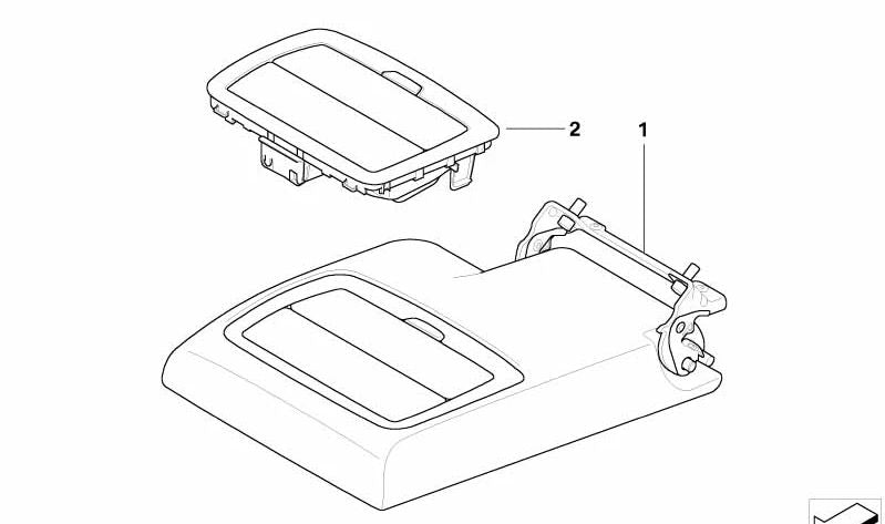 Portavasos para BMW X5 E70 (OEM 52209120256). Original BMW