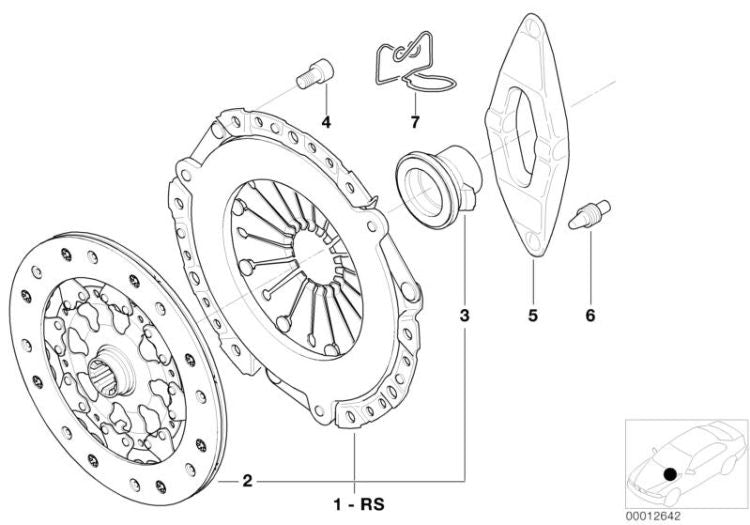 Conjunto De Piezas/Kit Embrague 215Mm Para Bmw E81 E30 E36 E34 E61 G31 G11 F91 Z3. Original