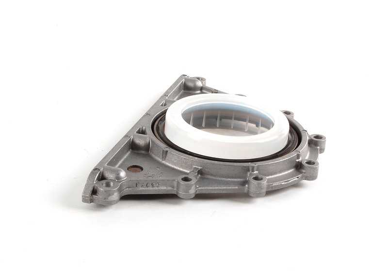 Tapa de sellado con retén OEM 11147512101 para BMW E60, E61, E63, E64, E65, E66, E53, E70. Original BMW.