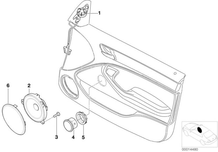 Cubierta Tapa Altavoz Puerta Delantera Para Bmw Berlina O Touring E46. Original Recambios