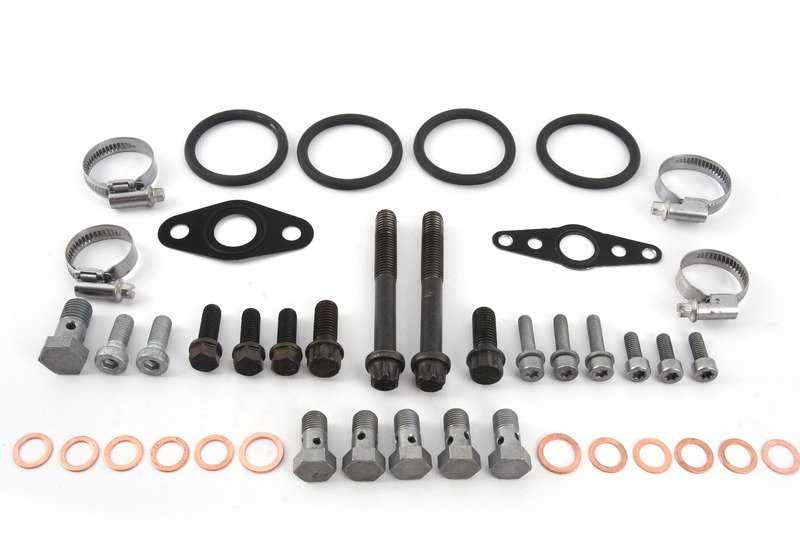 Kit de Montaje Turbocompresor para BMW E90, E91, E92, E60N, E61N, E63N, E64N, E83N, E70, E71 (OEM 11652411690). Original BMW