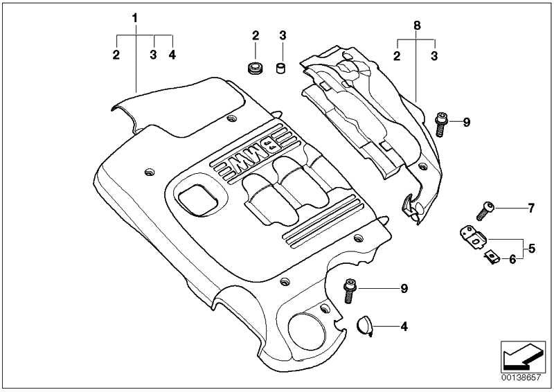 Tapa Acústica Motor Para Bmw E46 Serie 3 . Original Recambios