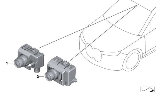 Cámara de Realidad Aumentada para BMW F70, U06, G60, G61, G68, G90, G70, I20, U11, U12, U10, G45, F95N, G05N, G18N, F96N, G06N, G07N, G09, MINI U25 (OEM 66515A1A143). Original BMW