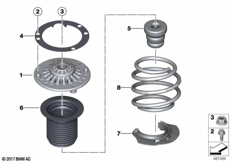 Dichtscheibe para BMW Serie 1 F20 F20N F21 F21N, Serie 2 F22 F22N F23 F23N F87 F87N, Serie 3 F30 F30N F31 F31N F34 F34N, Serie 4 F32 F32N F33 F33N F36 F36N (OEM 31306869890). Original BMW