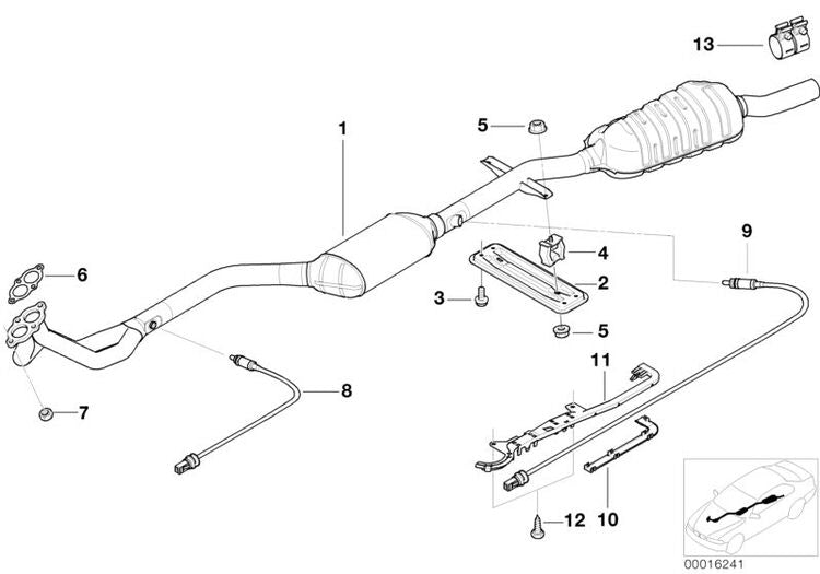 Catalizador Rp Con Silenciador Central Eu3 Para Bmw E46. Original Recambios