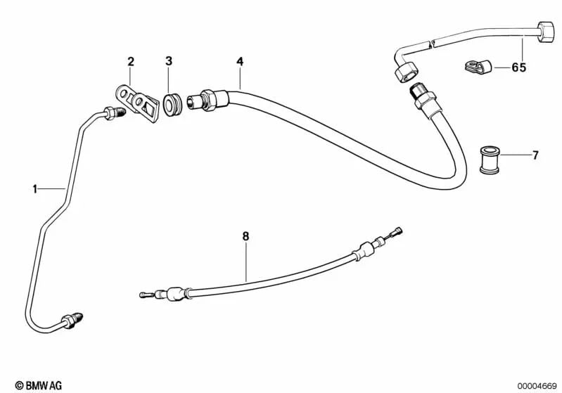 Cable de freno para BMW (OEM 32731234857). Original BMW.