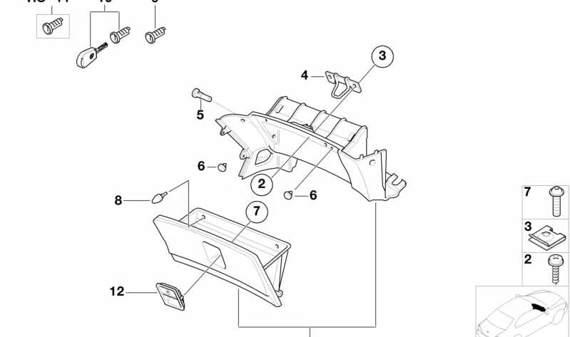 Kit de reparación de cilindro de cerradura para BMW E36, E34, E39, E32, E38, E31 (OEM 51169061388). Original BMW