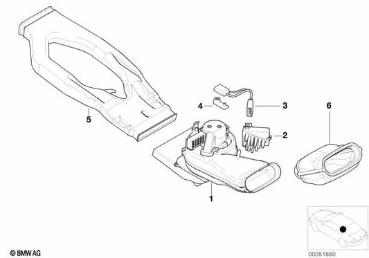 Conector de ventilador para BMW E38 (OEM 64228369447). Original BMW