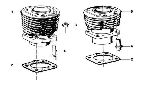 Tubo protector de varilla de empuje OEM 11110010104 para BMW R50, R60, R75, R80, R90, R100. Original BMW Motorrad.