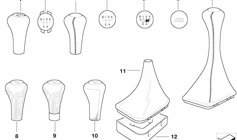 Étui en cuir synthétique pour le levier de vitesses OEM 2511122166 pour BMW 3 E36 (316i, 318i, 320i, 323i, 325i, 328i, M3). BMW d'origine.