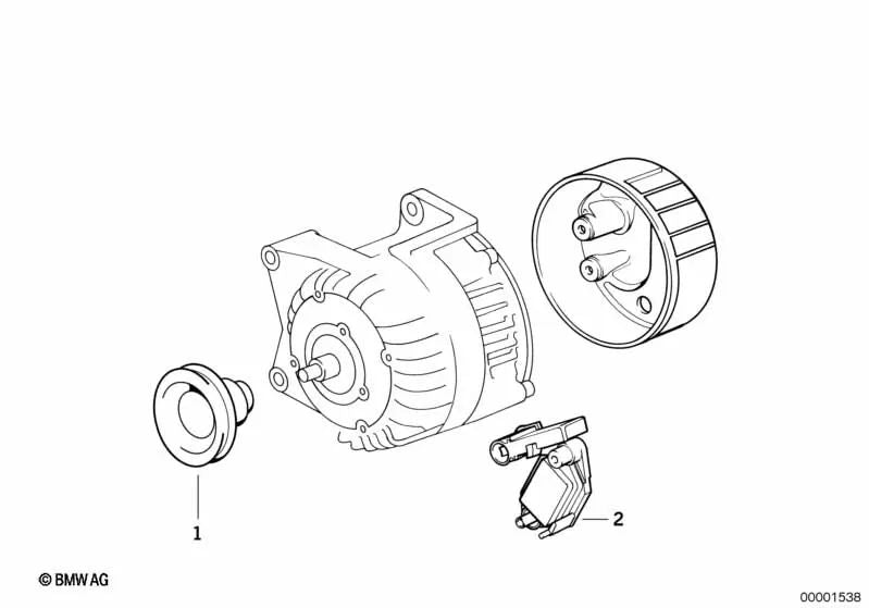 Pulley for BMW 3 Series E36, 5 Series E34 (OEM 12311739422). Genuine BMW.