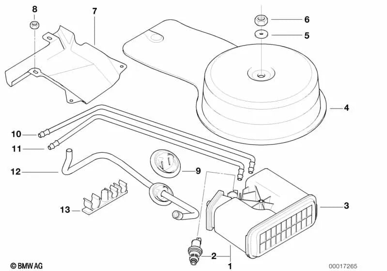 Tule para BMW Serie 3 E36 (OEM 16131183346). Original BMW.