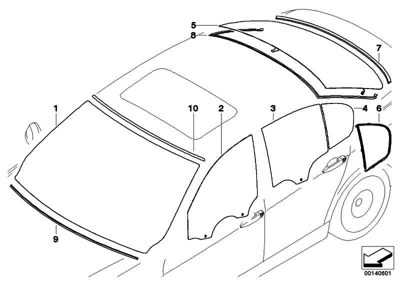 Cristal Ventana De Puerta Delantera Serie 3 Para Bmw E90 E91 . Original Recambios