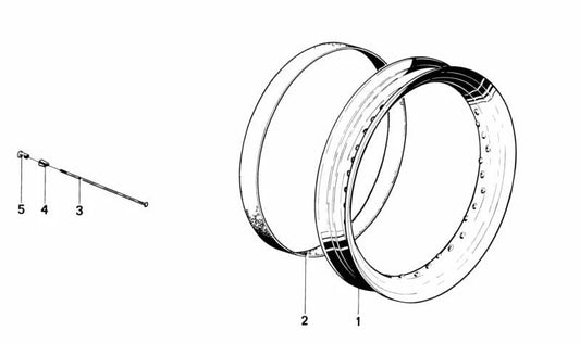 OEM wheel 36311233325 for BMW 3 Series E21, E30 | 5 Series E12, E28 | 6 Series E24. Original BMW.