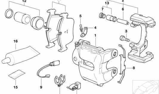 Supporto freno per BMW E31 (OEM 34111160327). BMW originale