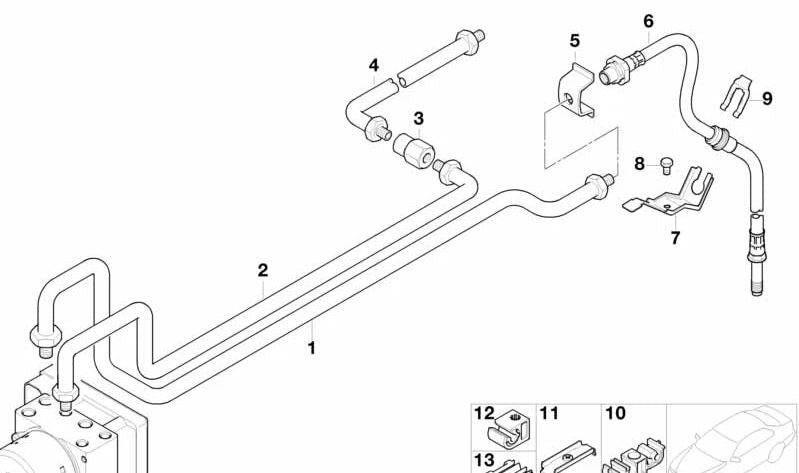 Tubería para BMW Serie 3 E46 (OEM 34326752409). Original BMW