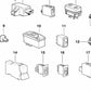 Interrupteur de climatisation / recirculation OEM 61311380310 pour BMW E23, E24, E28, E30. BMW d'origine.