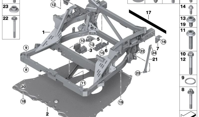 Support de renforcement supplémentaire OEM 39306859859 pour BMW I12, I15. BMW d'origine.