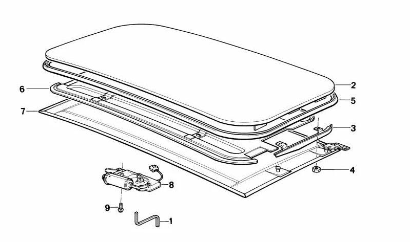 Logement pour BMW E31 (OEM 54128128901). BMW d'origine