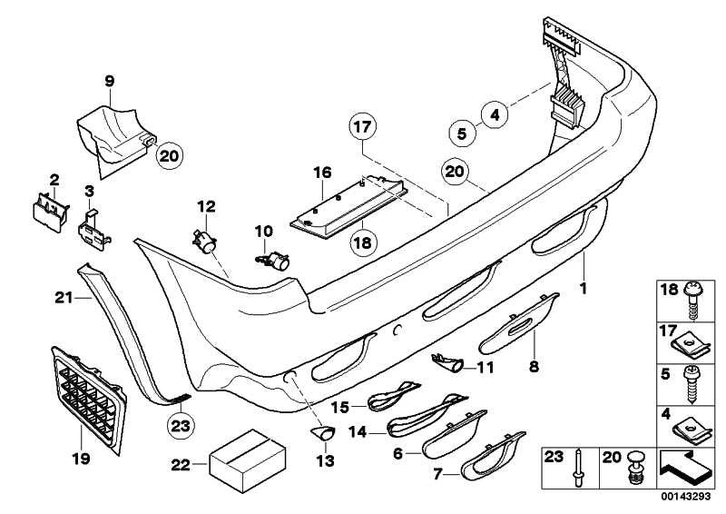 Tapa Parachoques Trasero Para Bmw E53 . Original Recambios