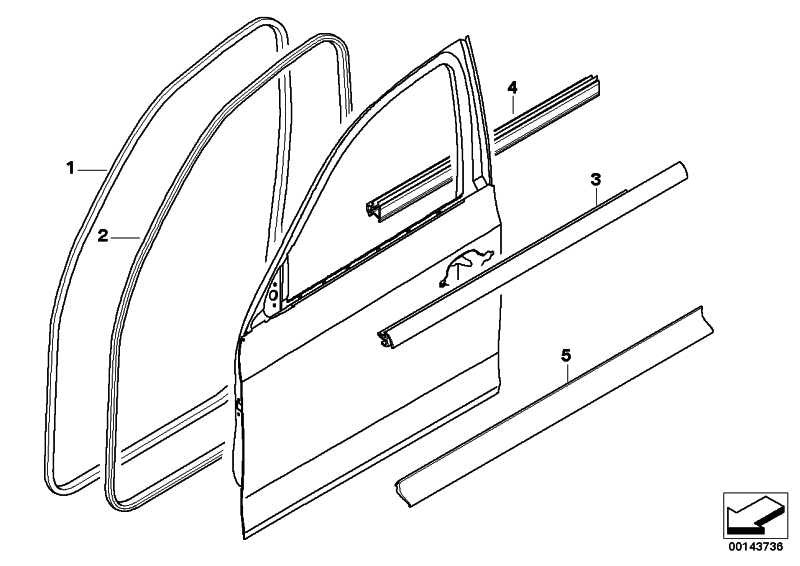 Cantonera Junta De Puerta Delantera Para Bmw E87 . Original Recambios