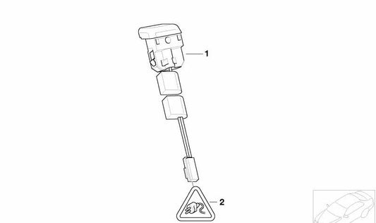 Solar sensor OEM 64118380621 for BMW E38. Original BMW.