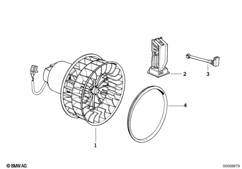 Heating equipment temperature sensor for BMW E36, E34, E32, E38, E31 (OEM 64111374242). Genuine BMW.