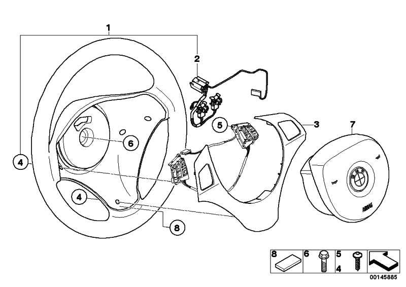 Embellecedor Volante Multifunción Titanio Para Bmw E87 E90 . Original Bmw. Recambios