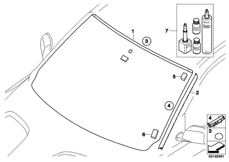 Tira Trampa De Agua Imprimada Cristal Delantero Para Bmw E83 . Original Bmw. Recambios