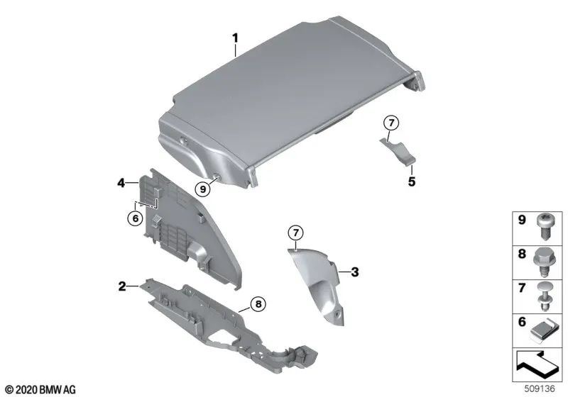 Cubierta del maletero para BMW F33, F83 (OEM 51477284157). Original BMW