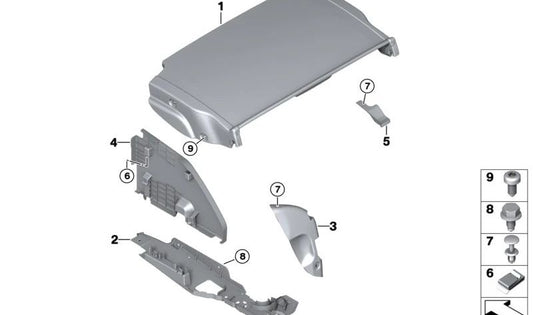 EMCELECOR OEM 51477284167 TUBO DE ESCAPA ESQUERDO PARA BMW F33, F83. BMW original.