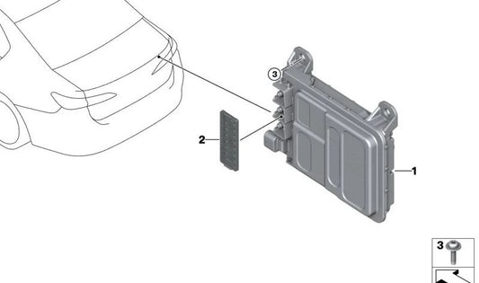 Unidad de Control de Potencia para BMW Serie 2 U06, Serie 7 G70, X1 U11, X2 U10 (OEM 61425A6A027). Original BMW