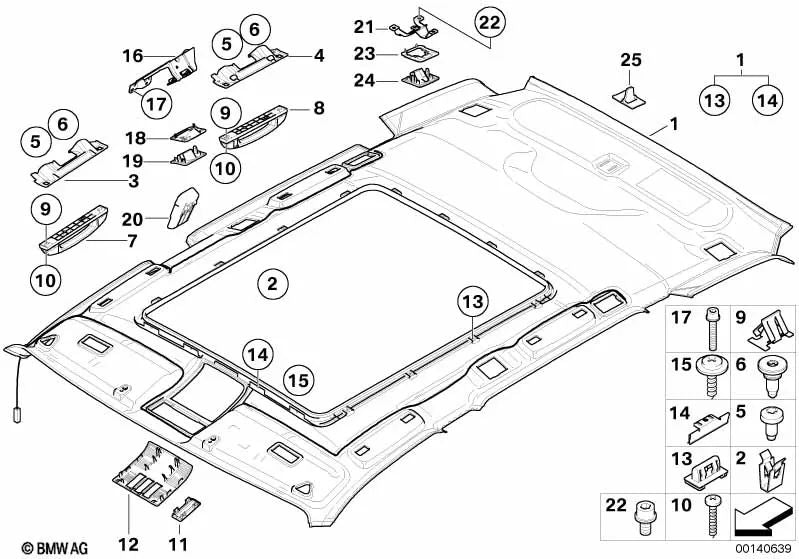 Manija trasera izquierda para BMW X3 E83, E83N (OEM 51163412919). Original BMW.