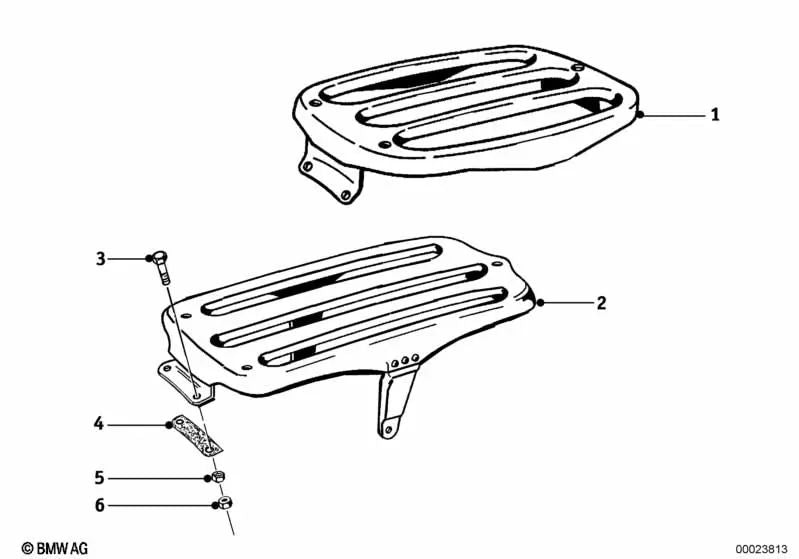 Portaequipajes para BMW E70, E53, Serie 3 E46, F30, F80 (OEM 46545096200). Original BMW