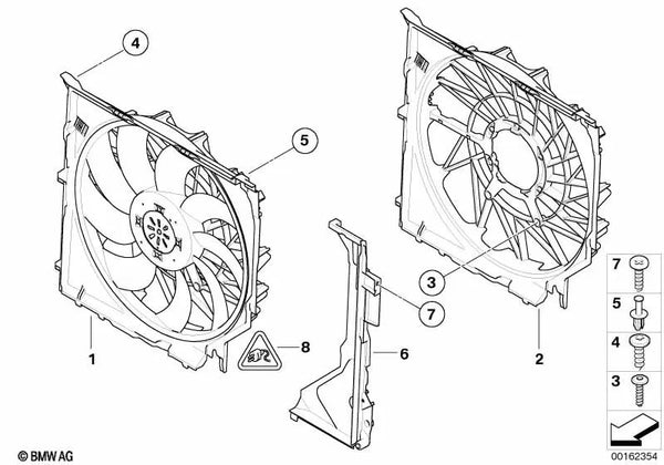 Placa de Montaje para BMW X3 E83, E83N (OEM 17113404380). Original BMW