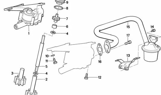 Soporte de chapa OEM 11411288572 para BMW E30. Original BMW.