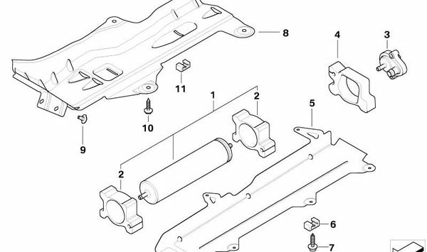 Goma de amortiguación para BMW Serie 3 E46 (OEM 13327787880). Original BMW.