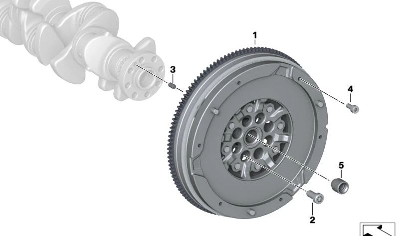 Rodamiento de rodillos cilíndricos para BMW Serie 1, Serie 2, Serie 3, Serie 4, Serie 5, Serie 6, X1, X3, X4, X5, Z4 (OEM 21207536792). Original BMW