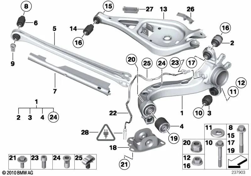 Soporte de cableado izquierdo para BMW Z4 E89 (OEM 34436783161). Original BMW.