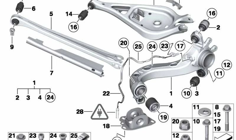 Soporte de cables derecho para BMW Z4 E89 (OEM 34436783162). Original BMW.