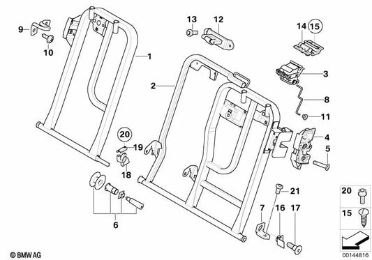 Unidad de Desbloqueo para BMW Serie 3 E46, X3 E83, E83N (OEM 52207046451). Original BMW