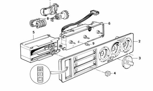 Regulador de calefacción para BMW E34 (OEM 64111389627). Original BMW