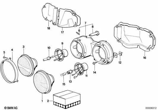 Cubierta derecha para varios modelos/series de BMW (OEM 51711889428). Original BMW